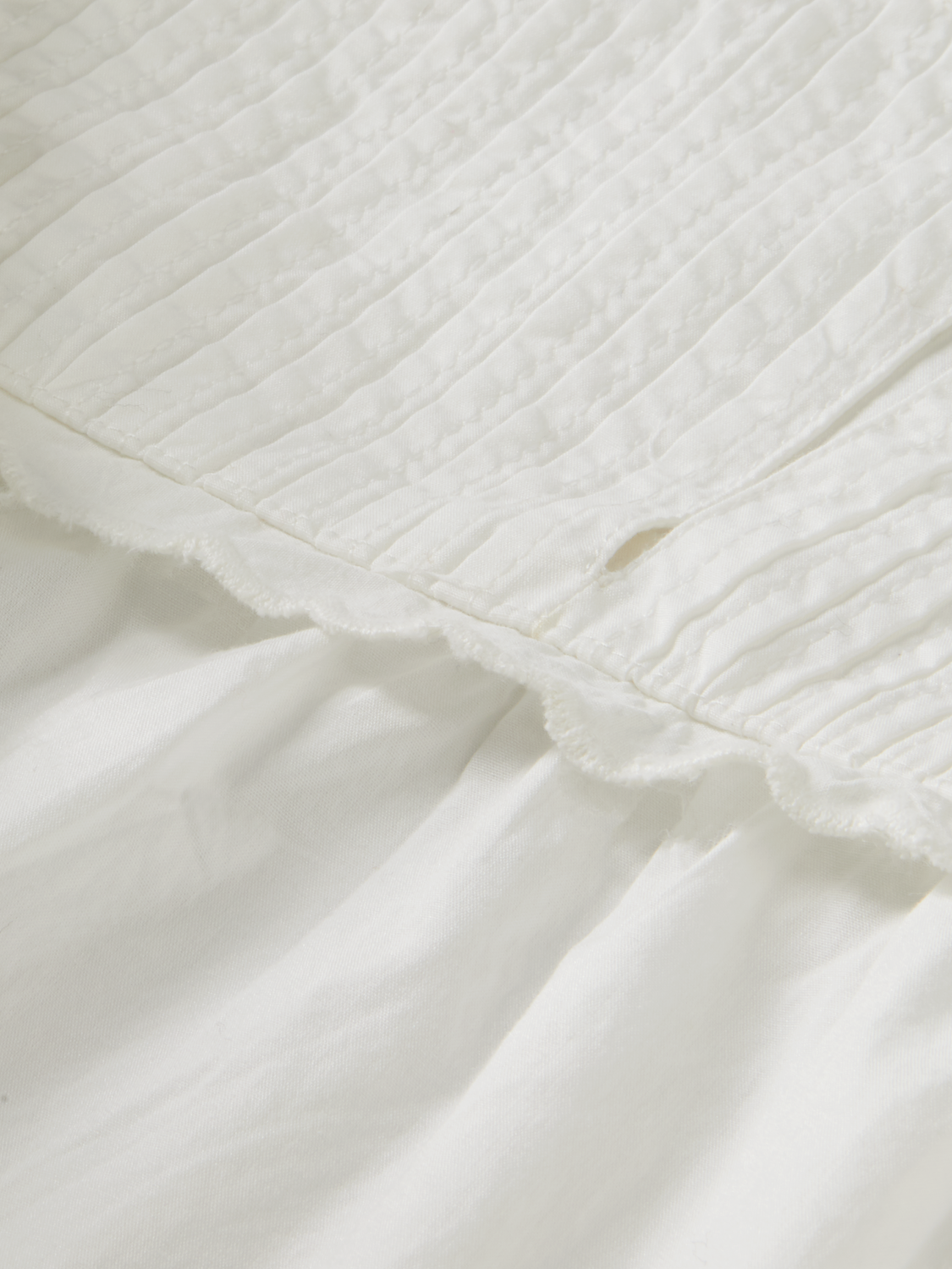 Broderie Anglaise Organic Cotton Ruffled Top