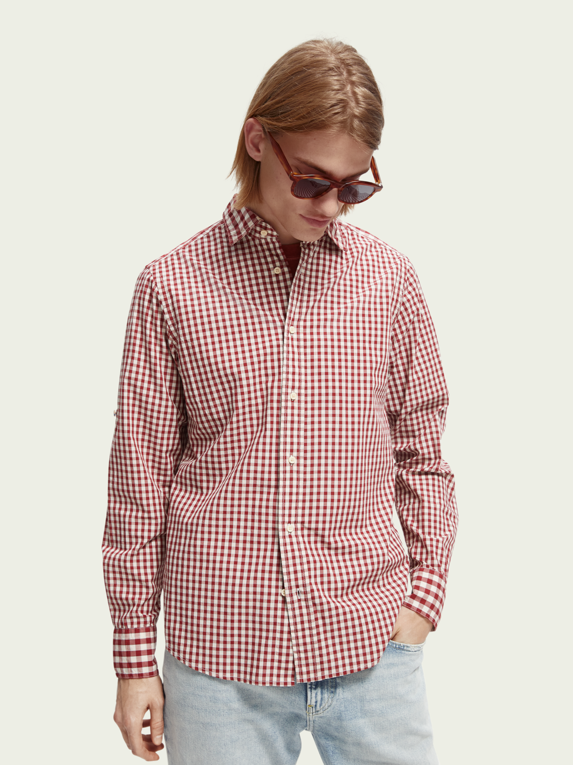 Bb-Checked Organic Cotton Shirt | Scotch And Soda Outlet