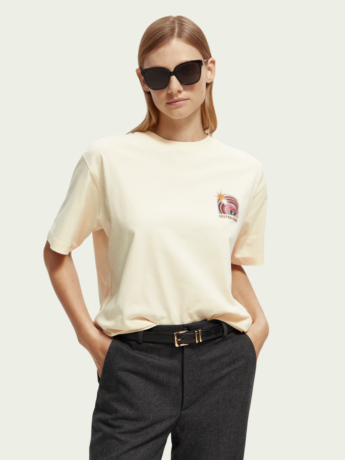 Loose Fit Organic Cotton Artwork T-Shirt | scotch & soda outlet