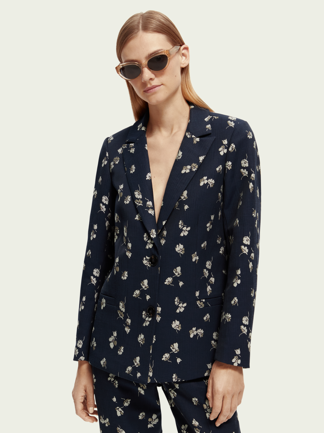 Relaxed Fit Printed Jacquard Blazer | scotch & soda outlet