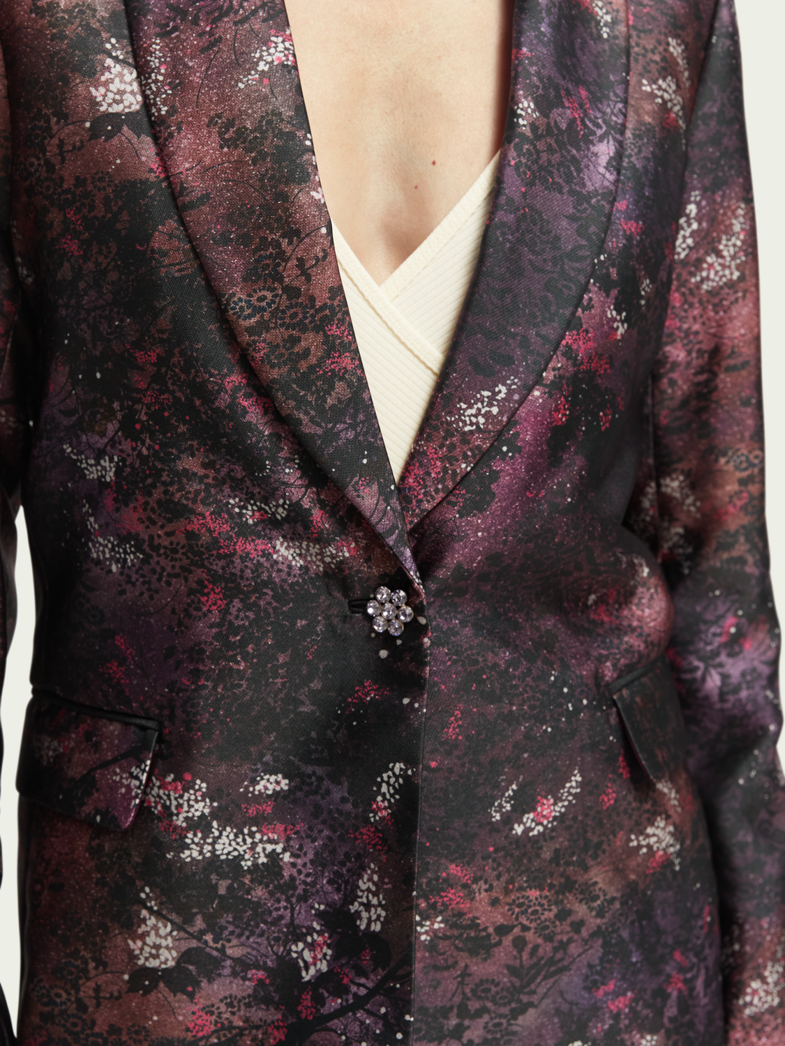 Printed Single-Breasted Longer-Length Blazer | scotch & soda outlet