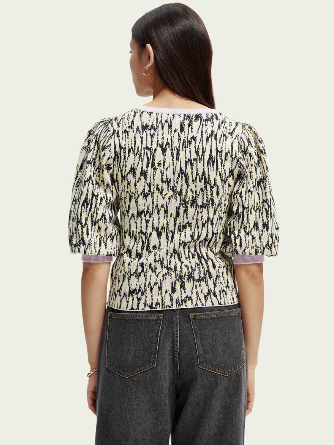 Jacquard Knit Organic Cotton Sweater | scotch & soda outlet