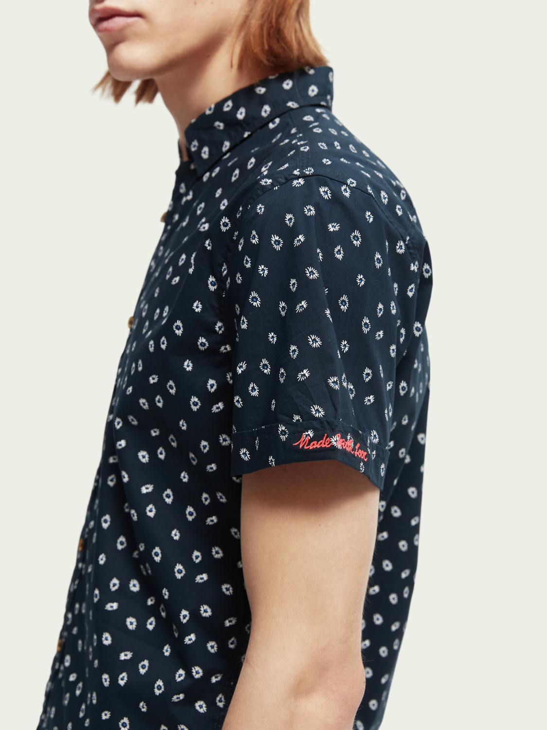 Printed Poplin Short Sleeved Shirt | Scotch And Soda Outlet