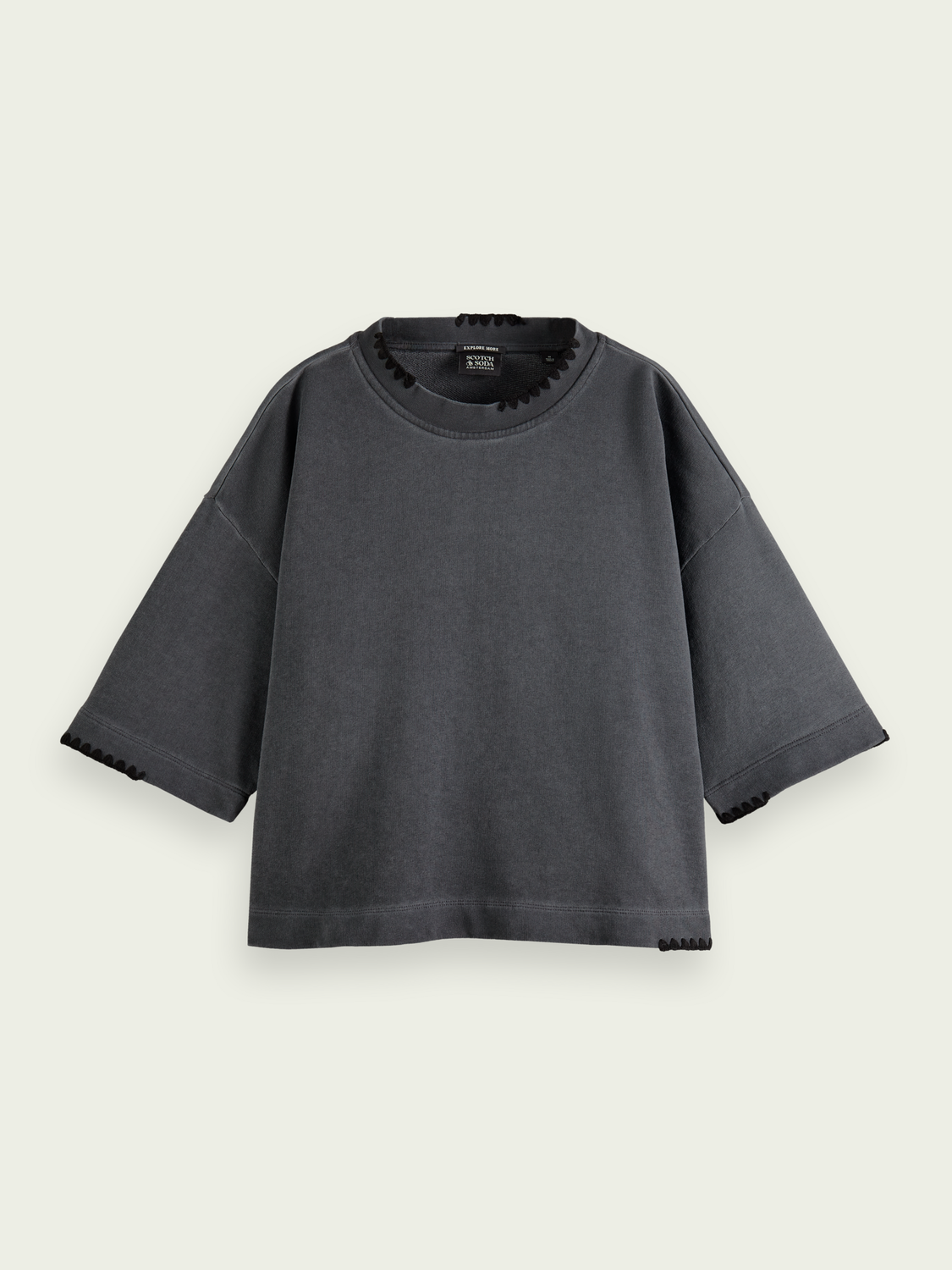 Boxy-Fit Organic Cotton Crewneck T-Shirt | scotch & soda outlet
