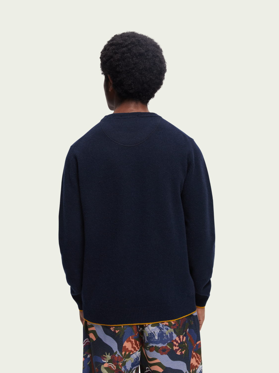 Contrast Trimmed Cashmere Crewneck Sweater | Scotch And Soda Outlet