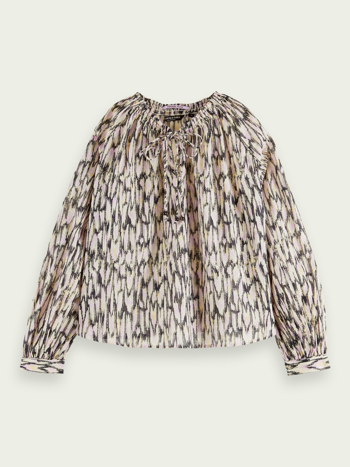 Organic Cotton Gathered Shirt | scotch & soda outlet