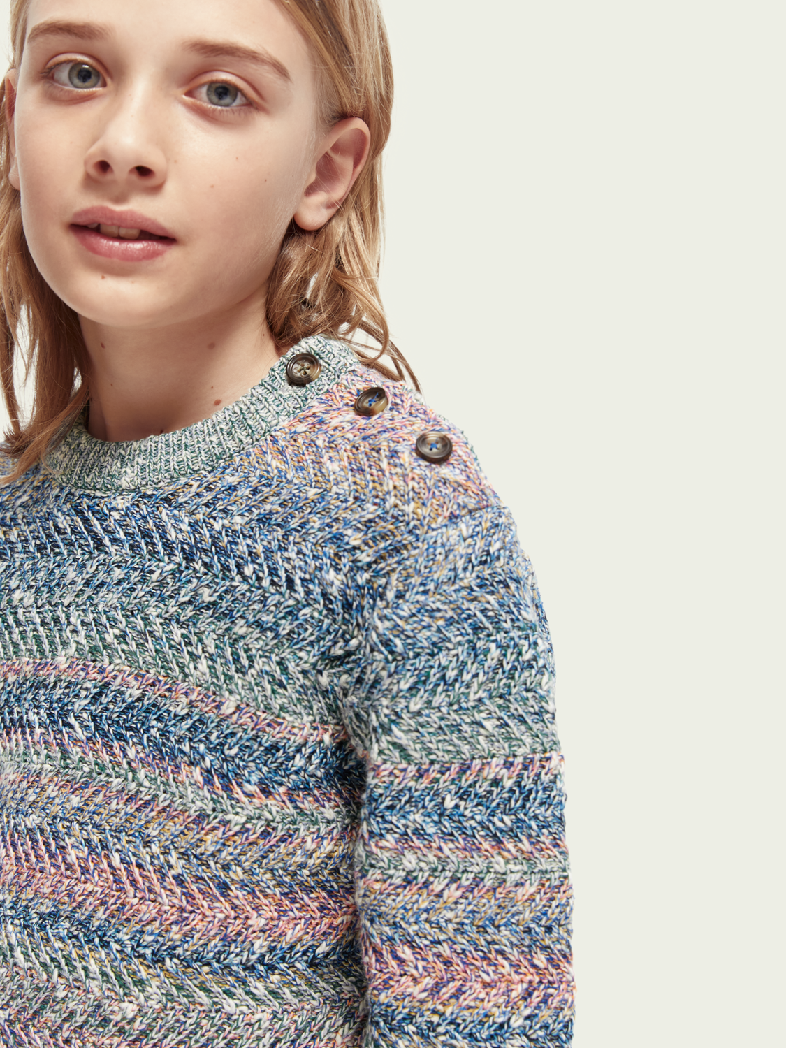 Colourful Cable Knit Sweater