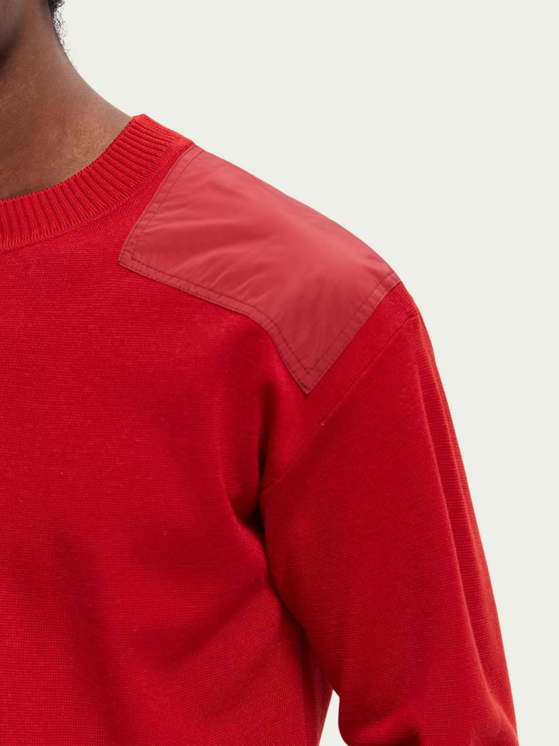 Wool-Blended Sweater With Shoulder Patches | Scotch And Soda Outlet