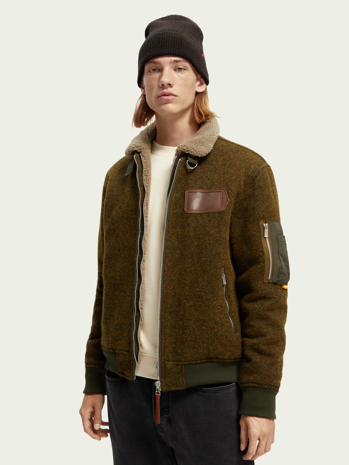 Wool-Blended Bomber Jacket | Scotch And Soda Outlet