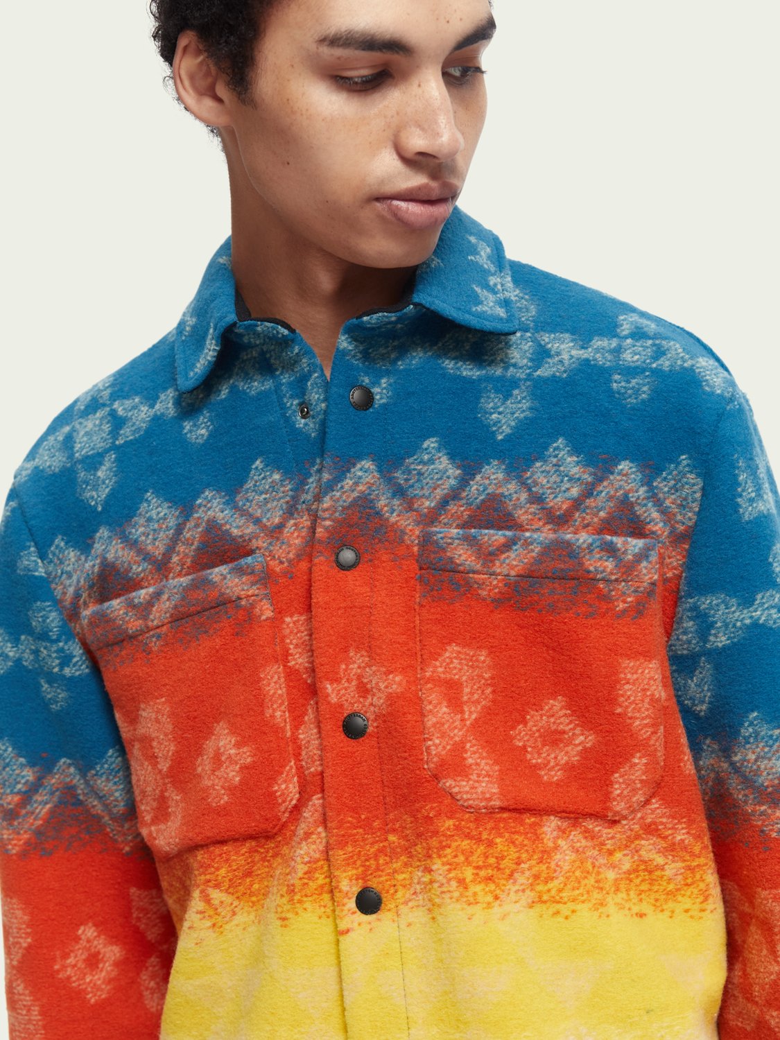 Jacquard Heavyweight Overshirt | Scotch And Soda Outlet