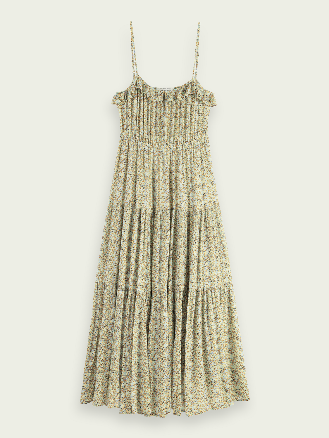 Full-Length Tiered Strap Dress | scotch & soda outlet