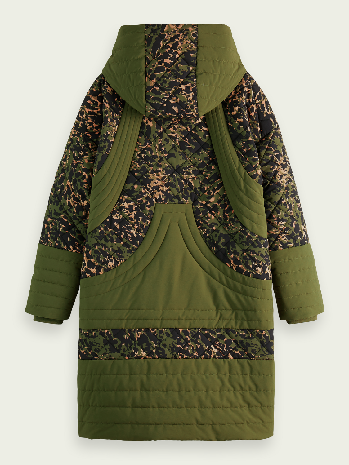 Quilted Animal Print Parka | scotch & soda outlet