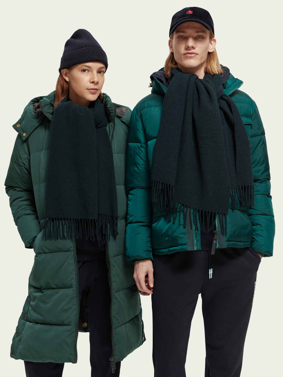 Unisex Fringed Wool Scarf | scotch & soda outlet