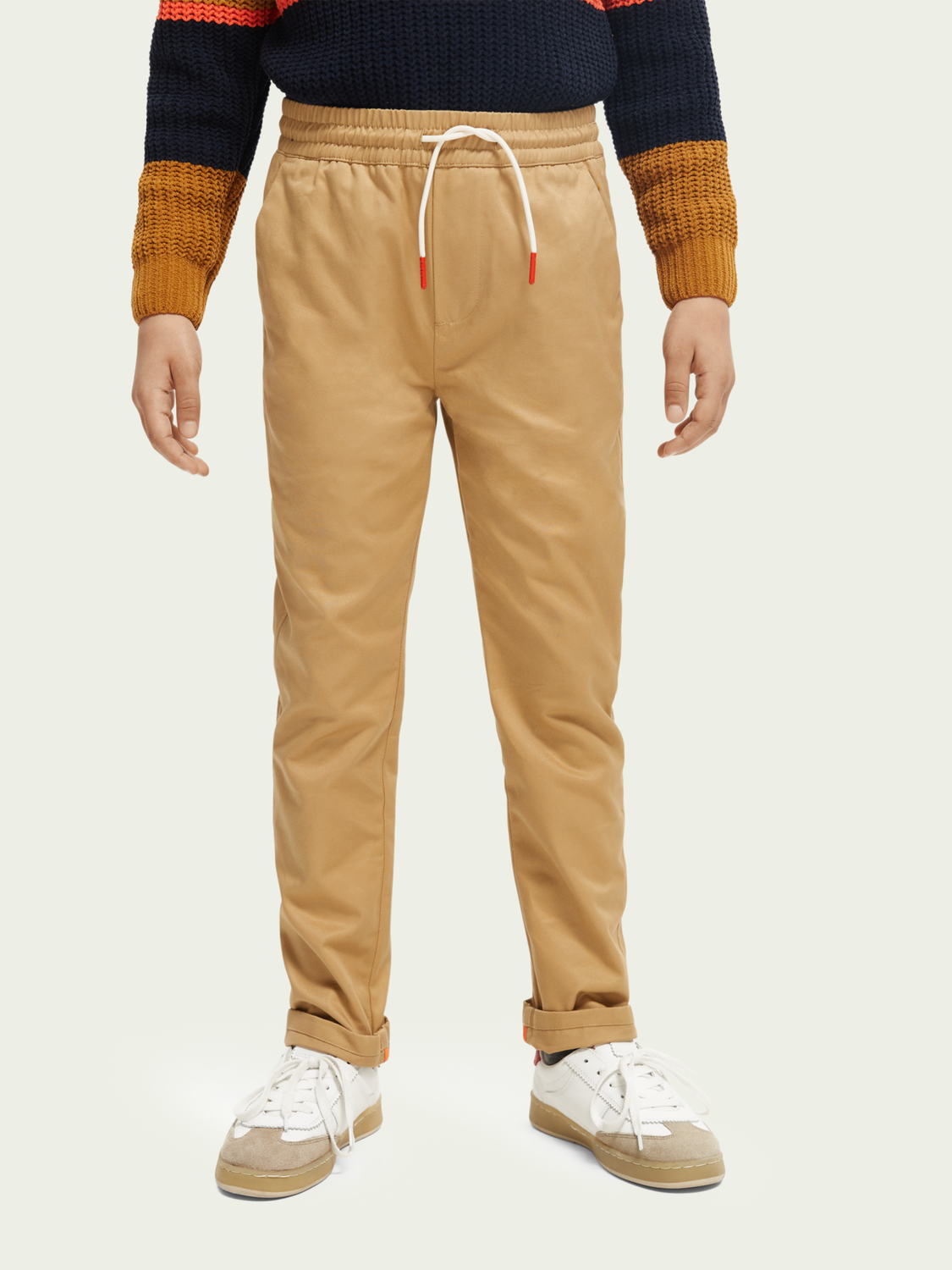 Relaxed Slim Fit Organic Cotton Twill Trousers
