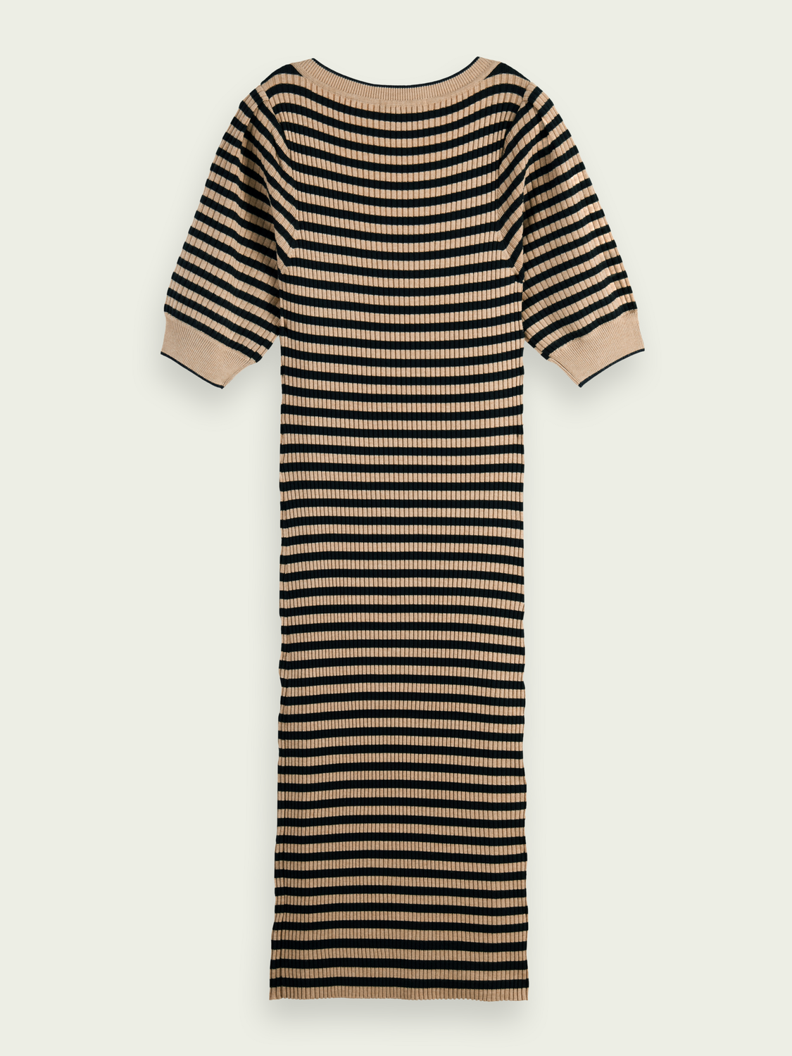 Short-Sleeved Rib Knit Dress | scotch & soda outlet