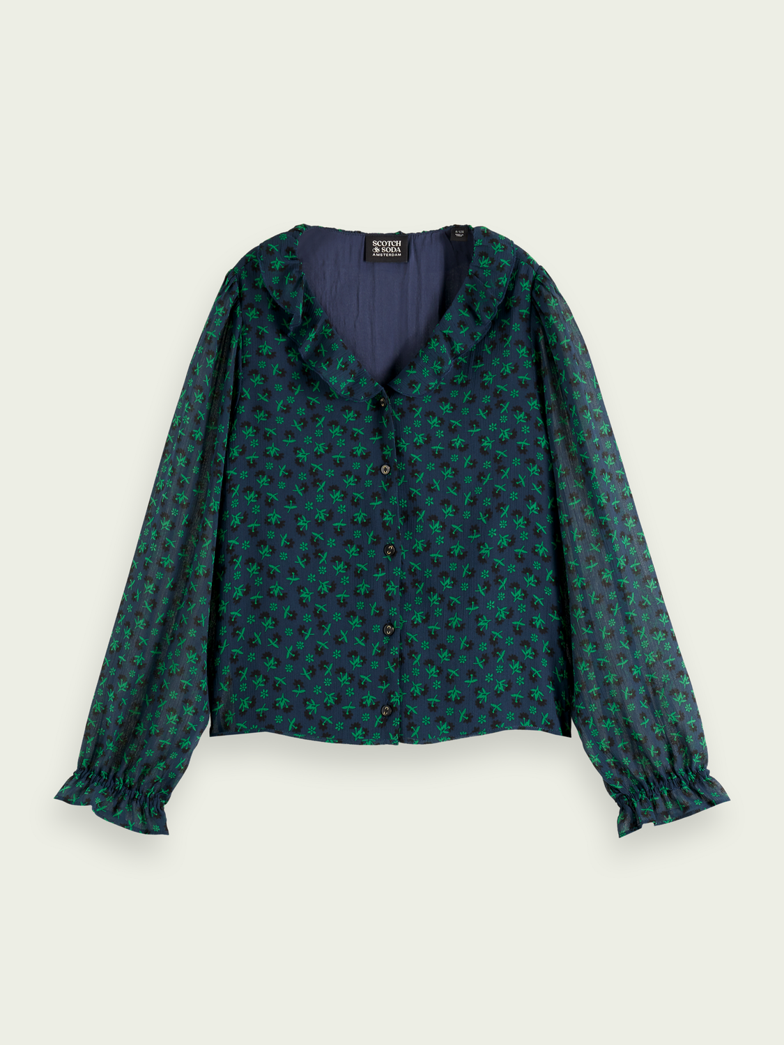 Printed Relaxed-Fit Long-Sleeved Top