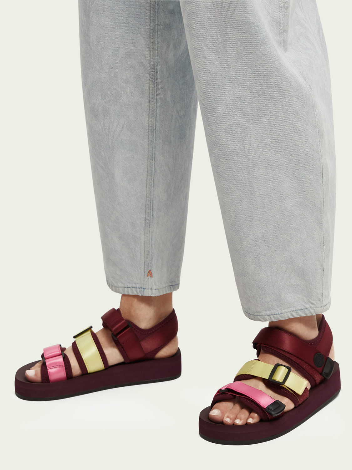 Lydia Tri-Coloured Nylon Sandal | scotch & soda outlet