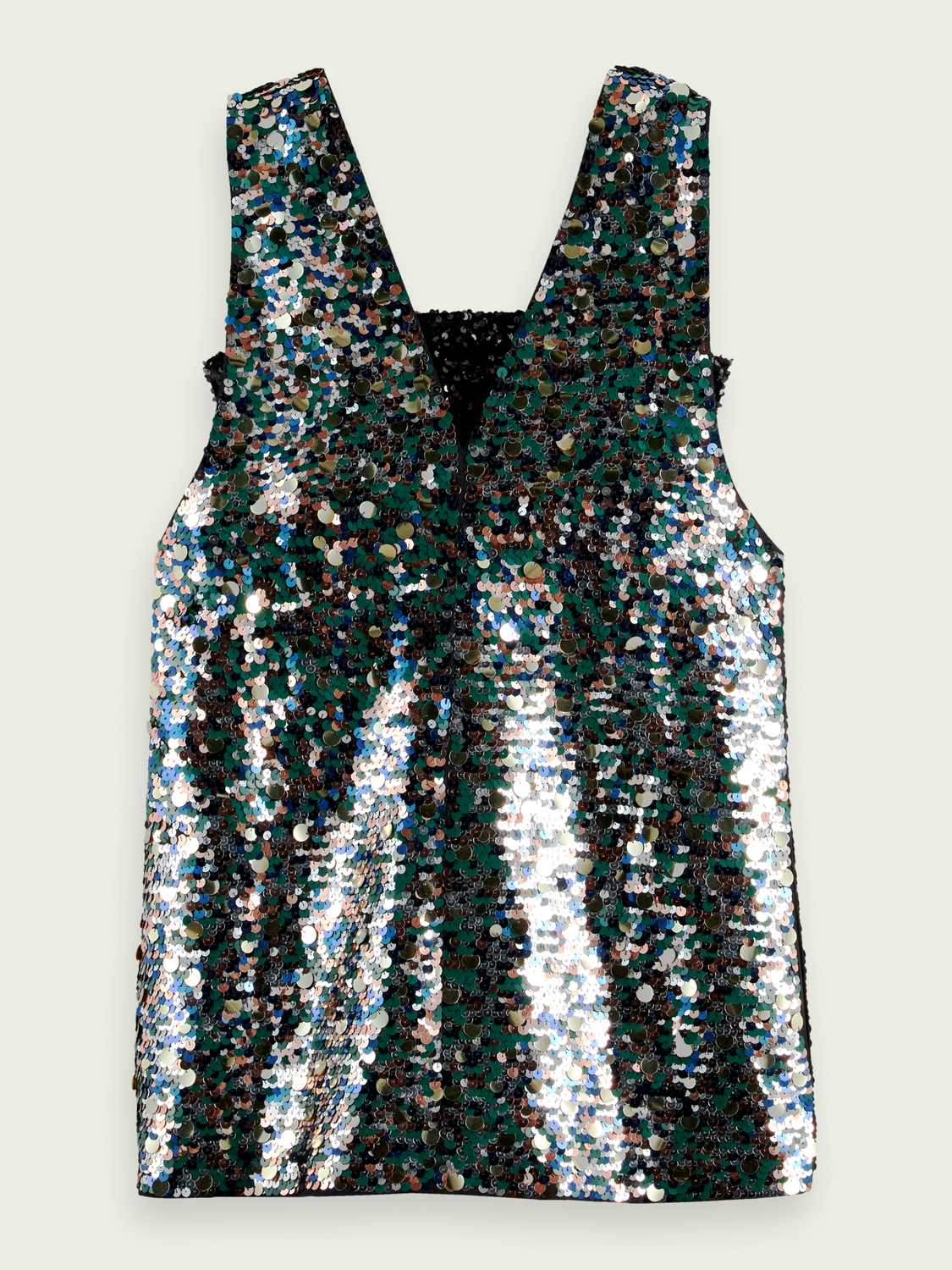 Sequin V-Neck Removable Bandeau Mini Dress | scotch & soda outlet