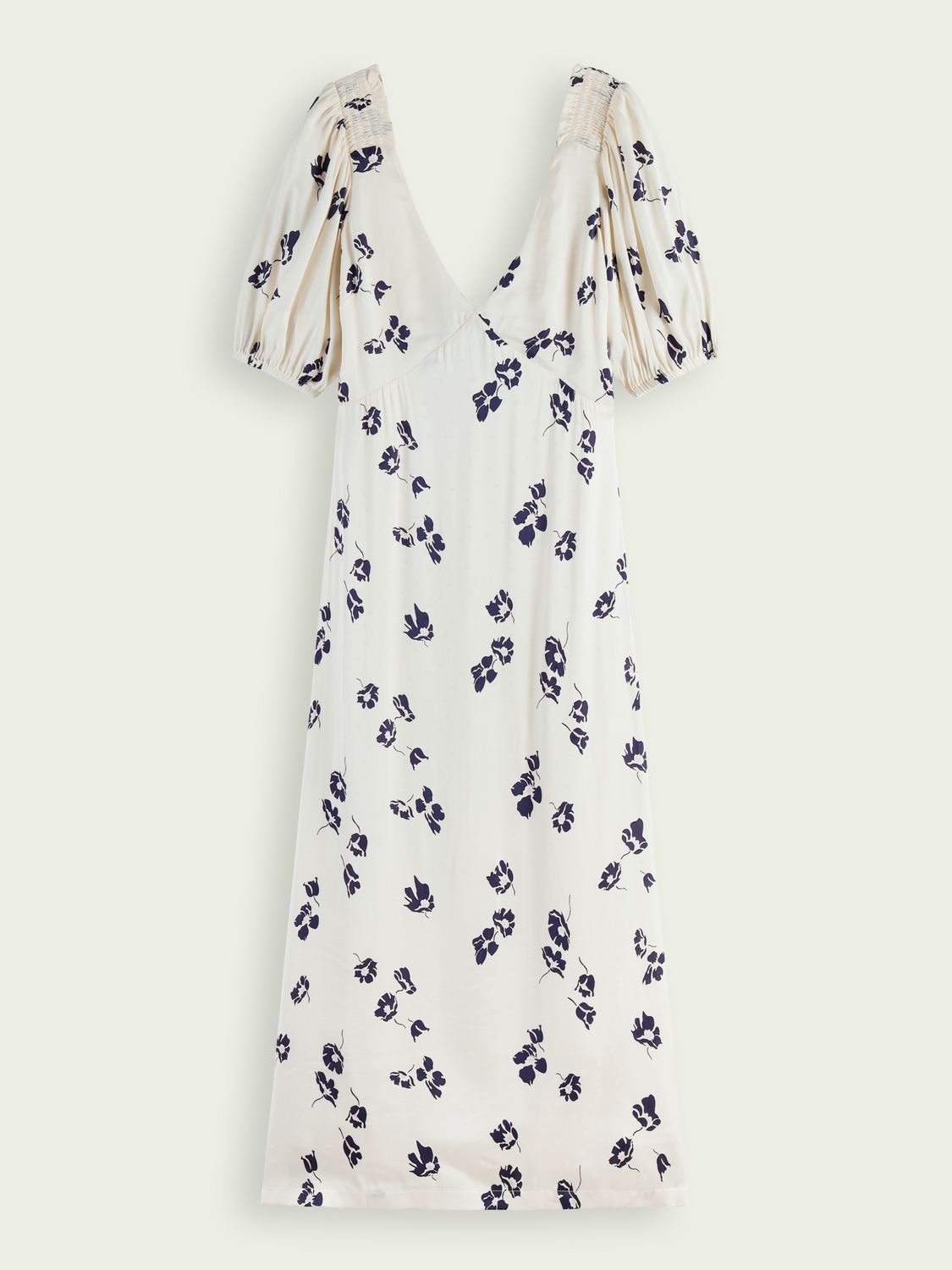 V-Neck Open Back Maxi Dress | scotch & soda outlet