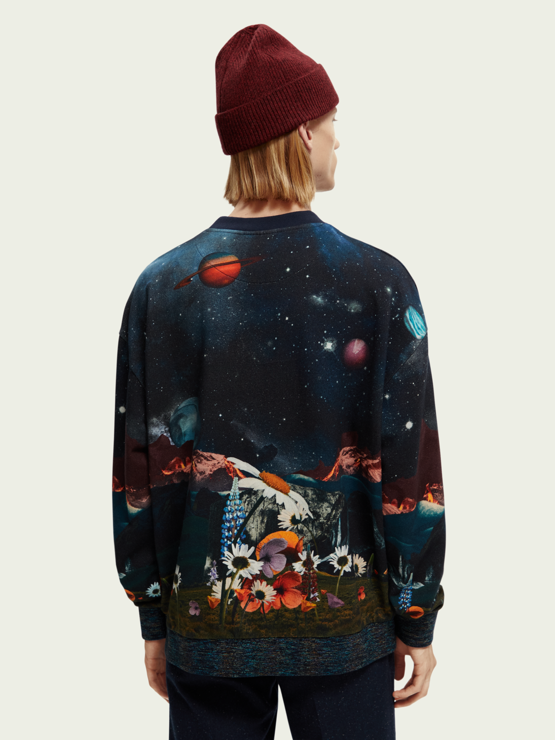 Printed Organic Cotton Felpa Sweatshirt | Scotch And Soda Outlet