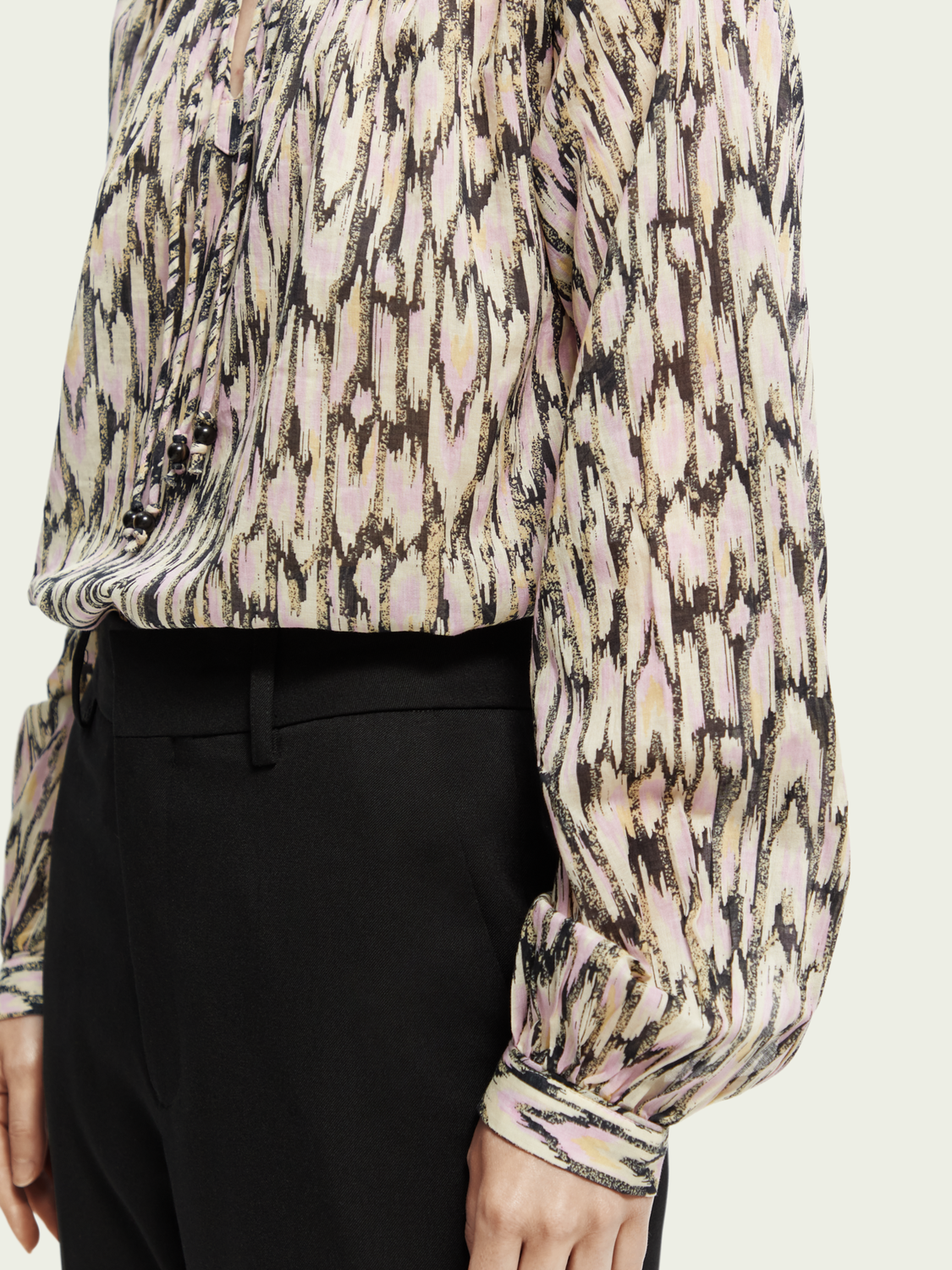 Organic Cotton Gathered Shirt | scotch & soda outlet