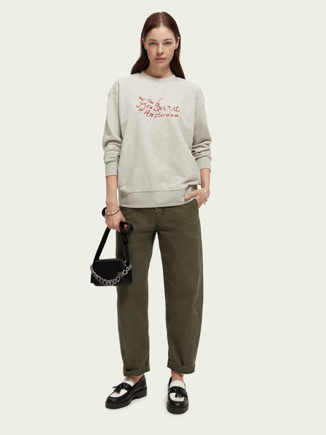 Loose Fit Artwork Crewneck Sweatshirt | scotch & soda outlet