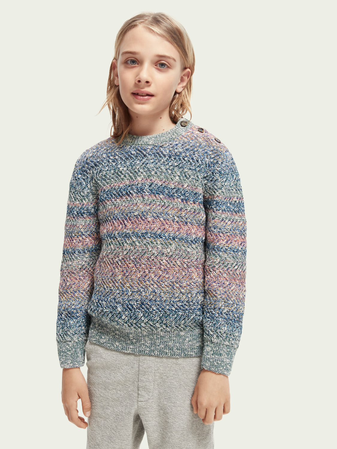 Colourful Cable Knit Sweater