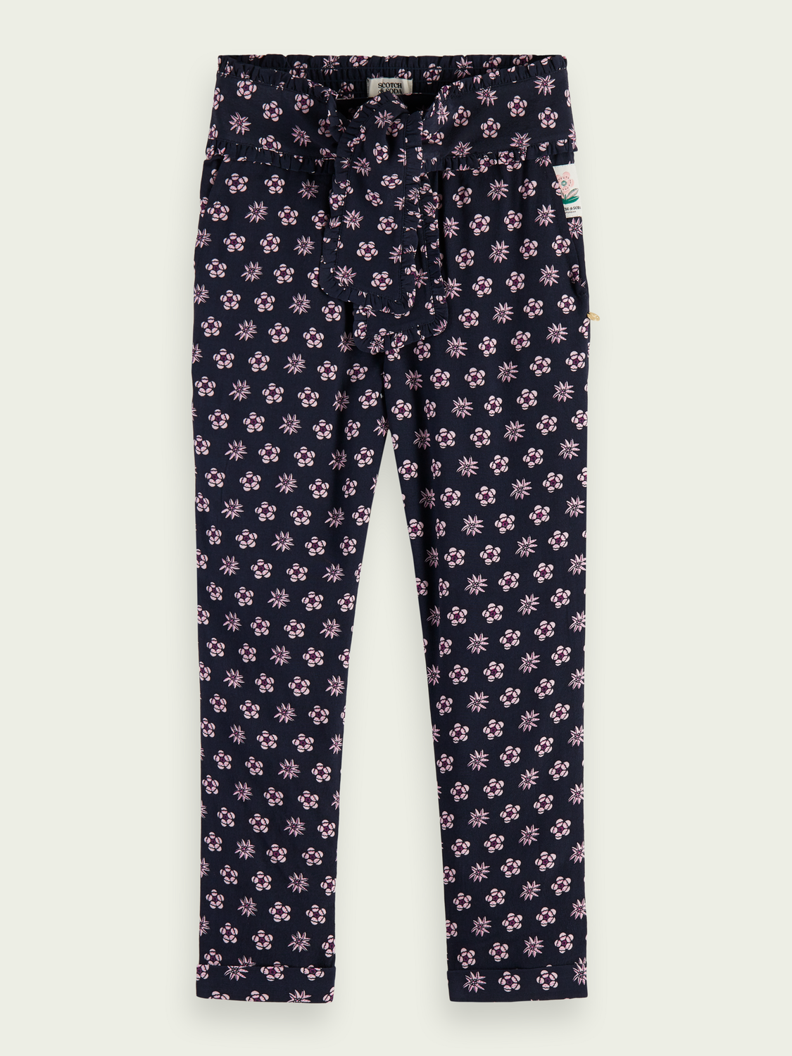 High-Rise Relaxed Slim-Fit Belted Trousers