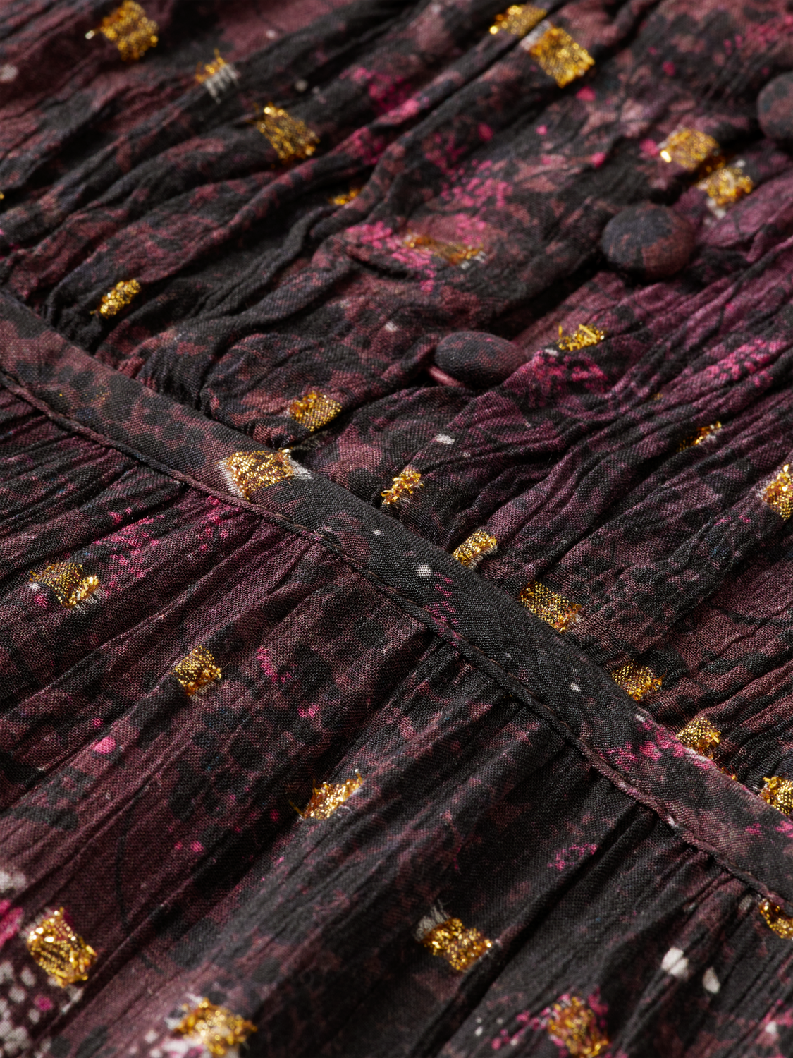 Ruffled Long Sleeved Jacquard Mini Dress | scotch & soda outlet