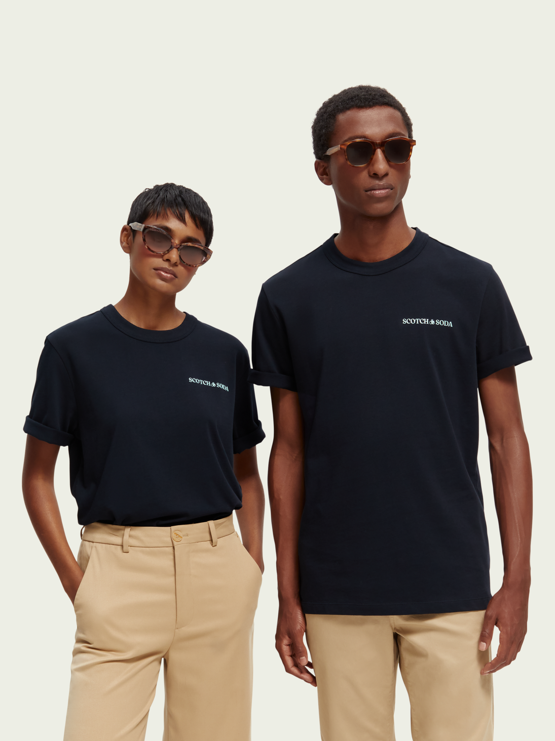 Unisex Organic Cotton Colour-Blocked T-Shirt | scotch & soda outlet