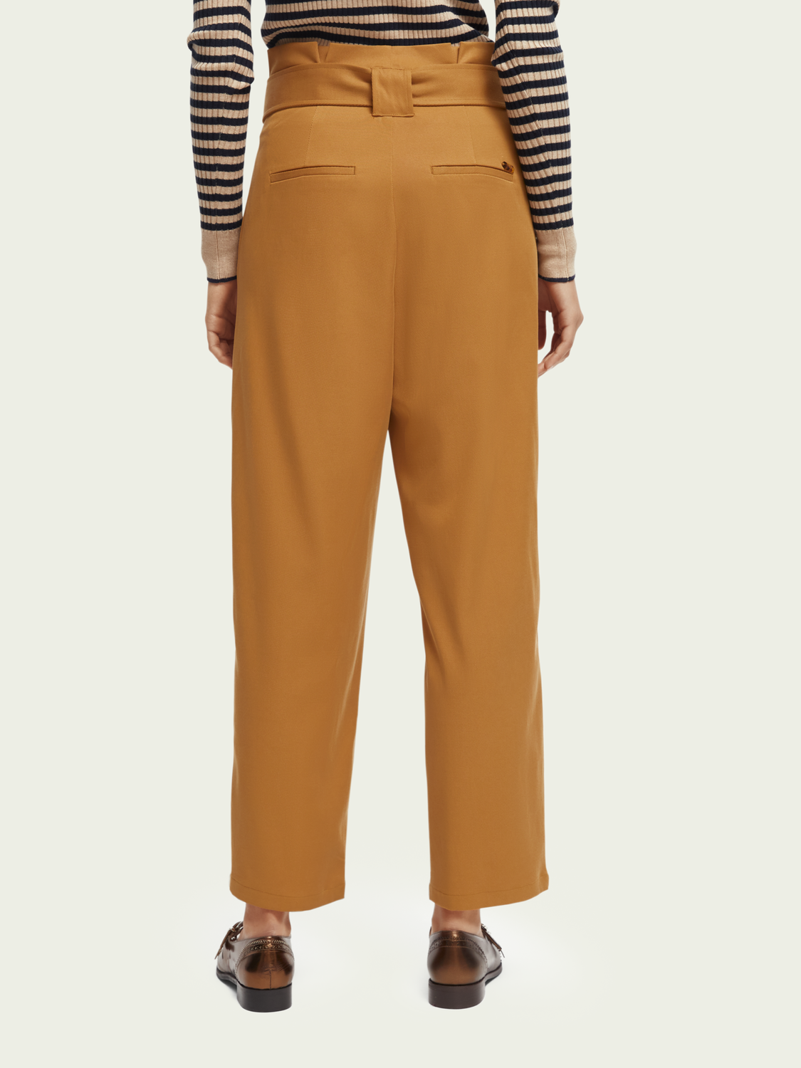 The Daisy High-Rise Straight-Leg Paper Bag Trousers | scotch & soda outlet