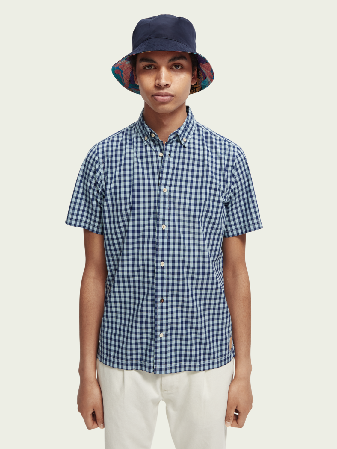 Bb-Checked Organic Cotton Shirt | Scotch And Soda Outlet