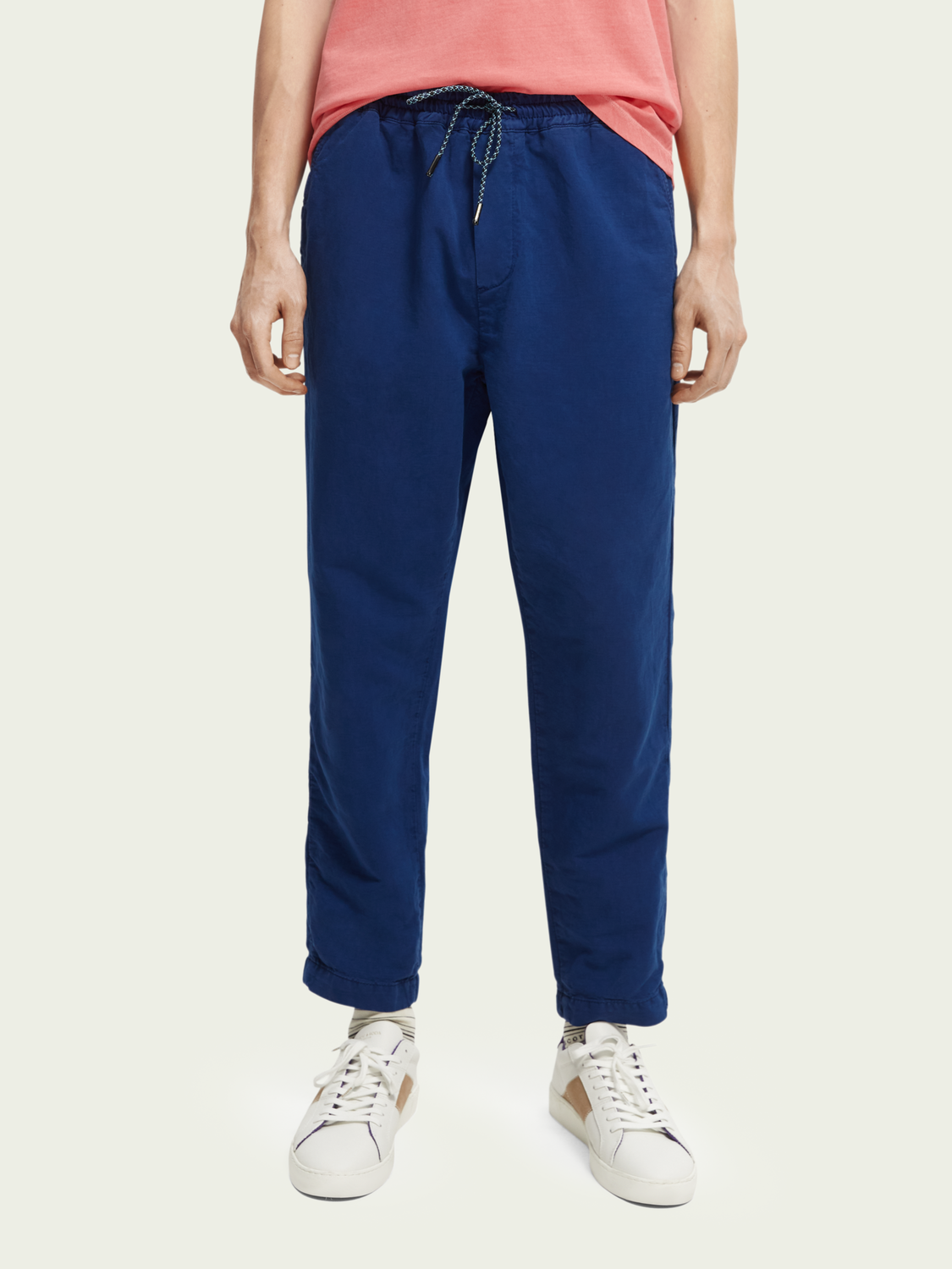 Fave Regular Tapered Fit Linen Blended Garment-Dyed Jogger | Scotch And Soda Outlet