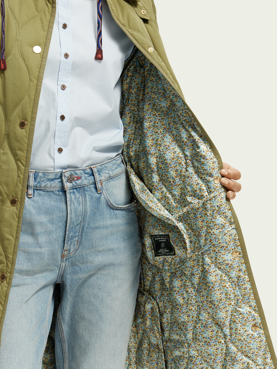 Long Quilted Jacket | scotch & soda outlet