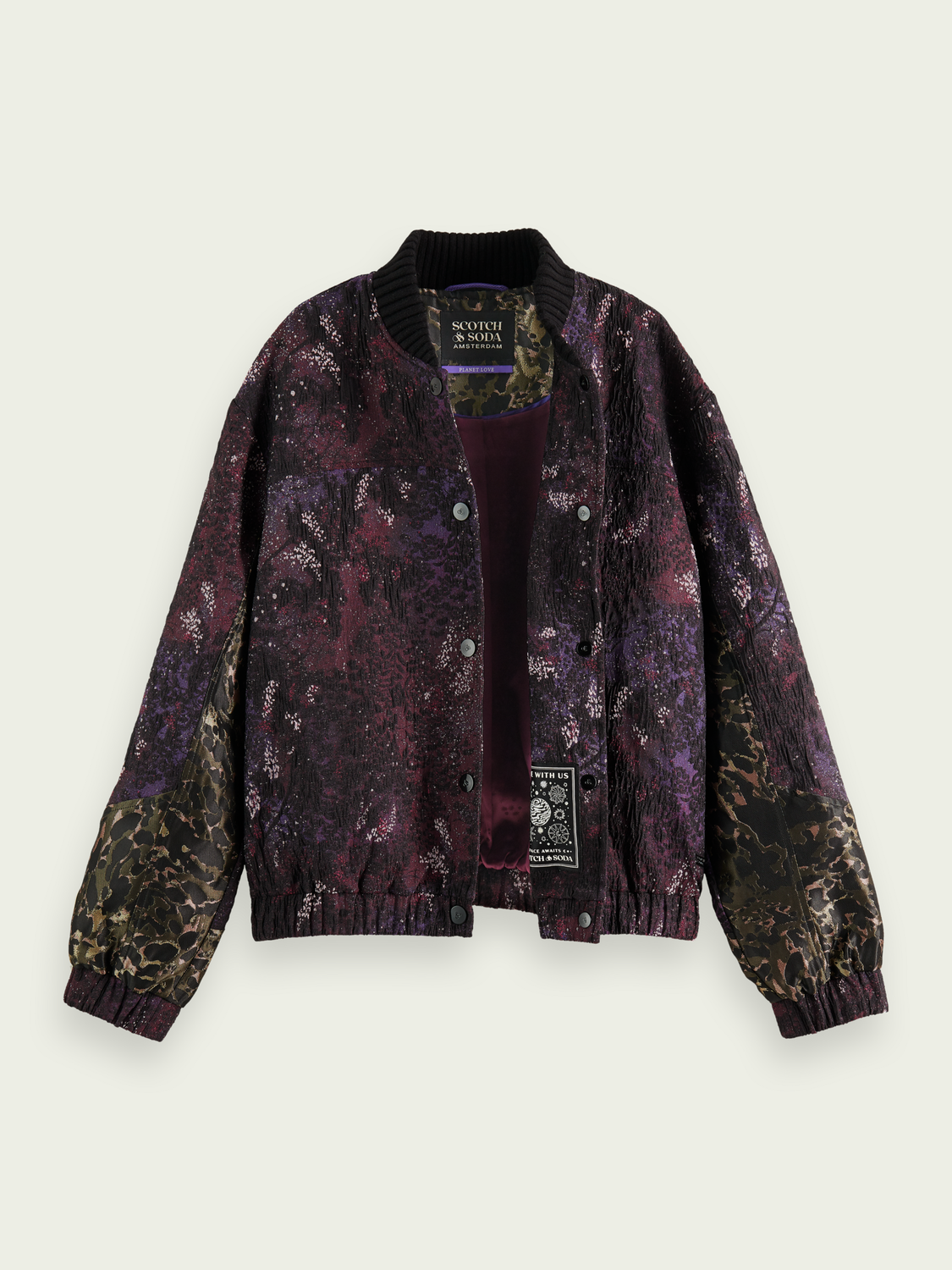 Printed Jacquard Bomber Jacket | scotch & soda outlet