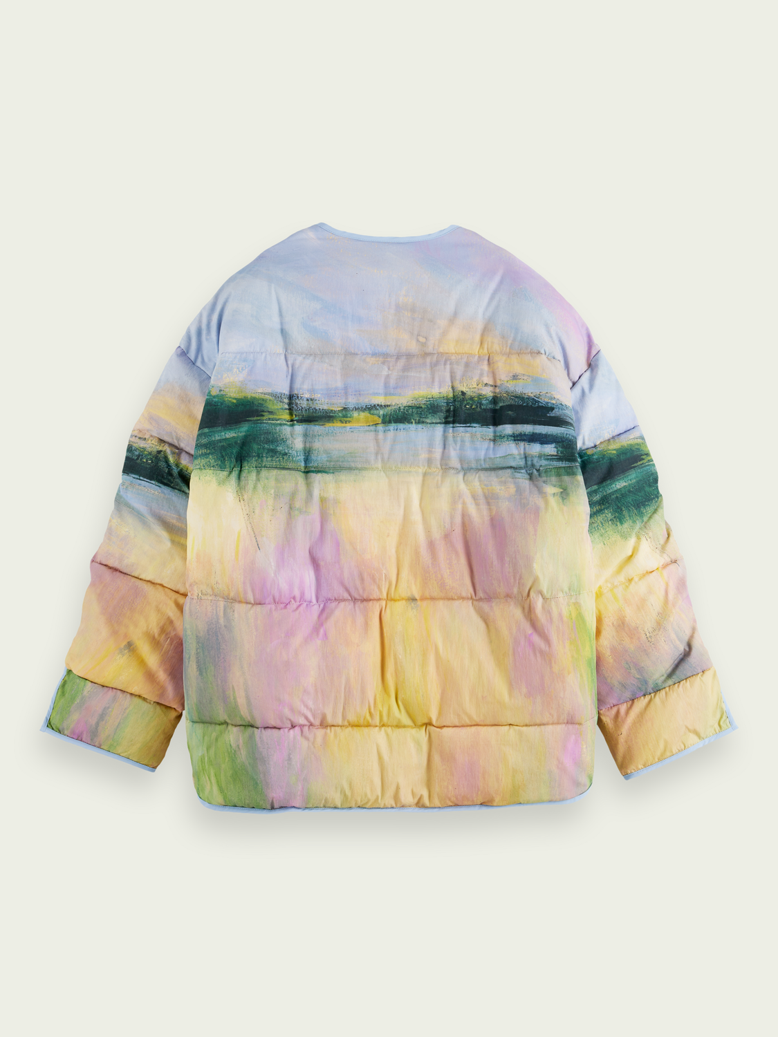 Oversized Water-Repellent Watercolour Puffer Jacket | scotch & soda outlet