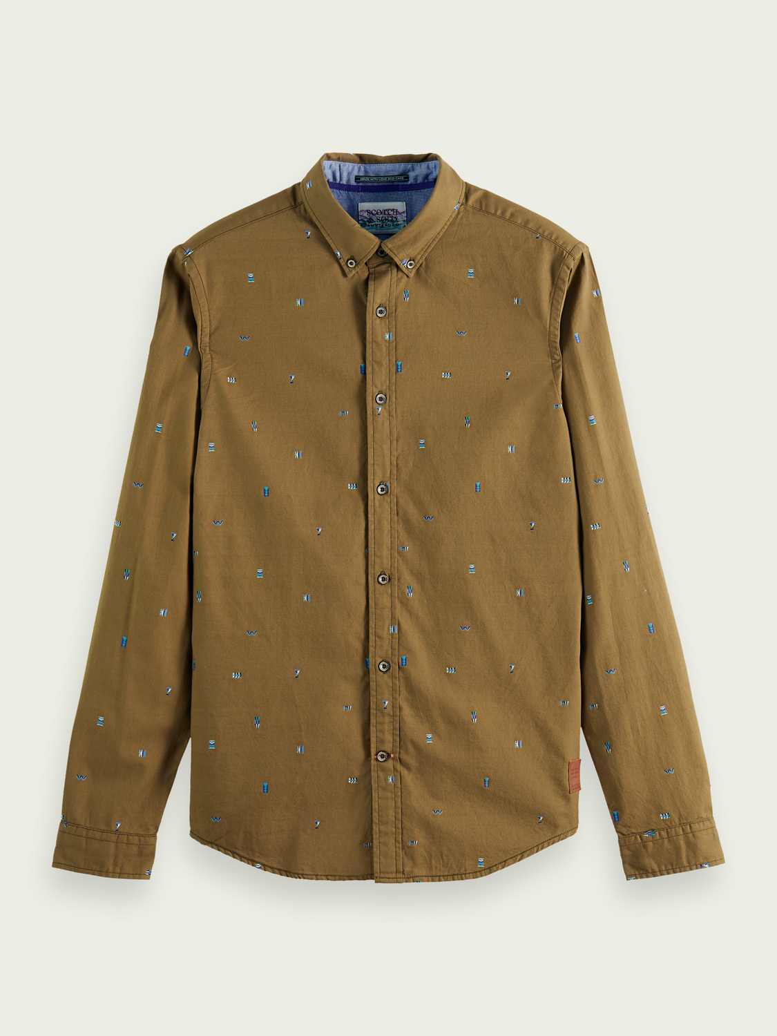 Slim Fit Embroidered Oxford Shirt | Scotch And Soda Outlet
