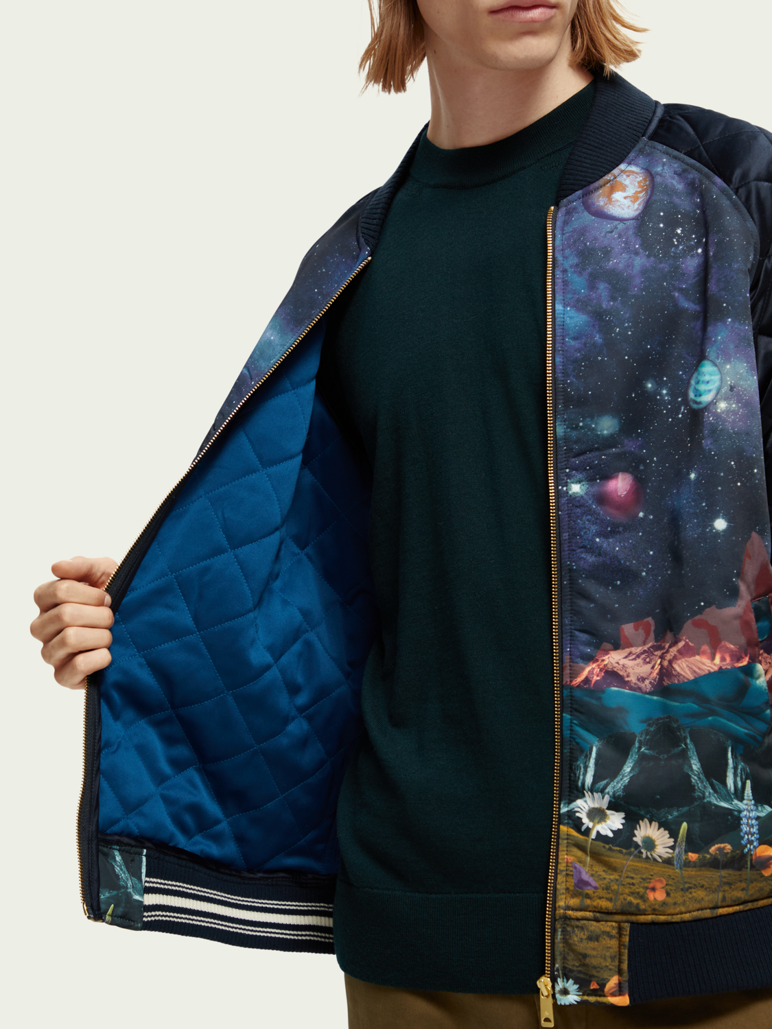 Printed Bomber Jacket | Scotch And Soda Outlet