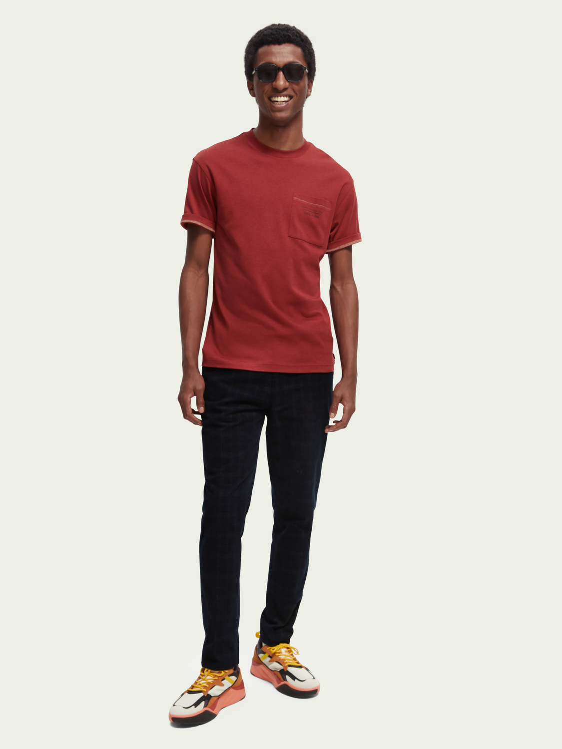 T-Shirt With Chest Pocket | Scotch And Soda Outlet