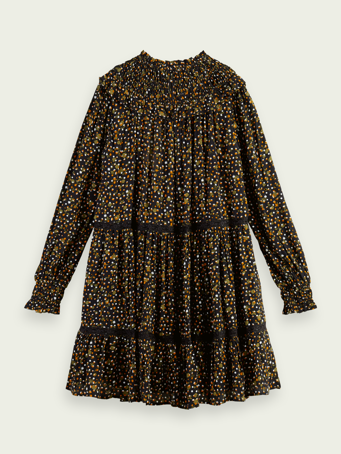 Smocked And Tiered Mini Dress | scotch & soda outlet