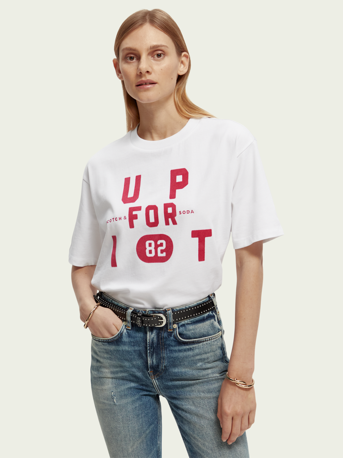 Loose Fit Graphic Organic T-Shirt | scotch & soda outlet