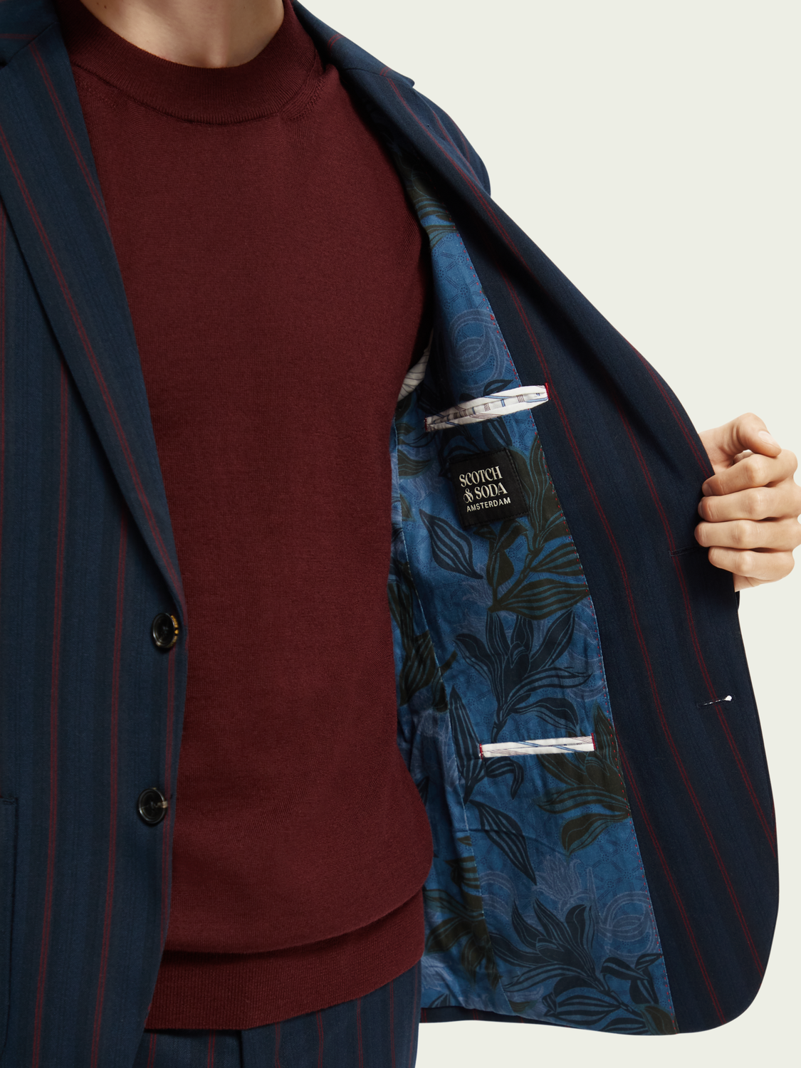 Yarn-Dyed Single-Breasted Blazer | Scotch And Soda Outlet