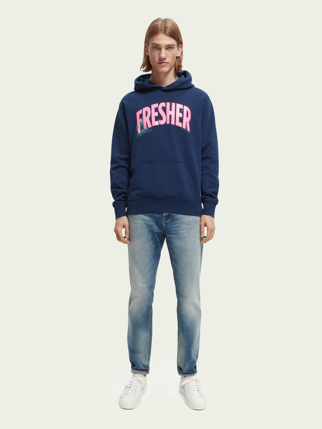 Fluorescent Graphic Hoodie | Scotch And Soda Outlet