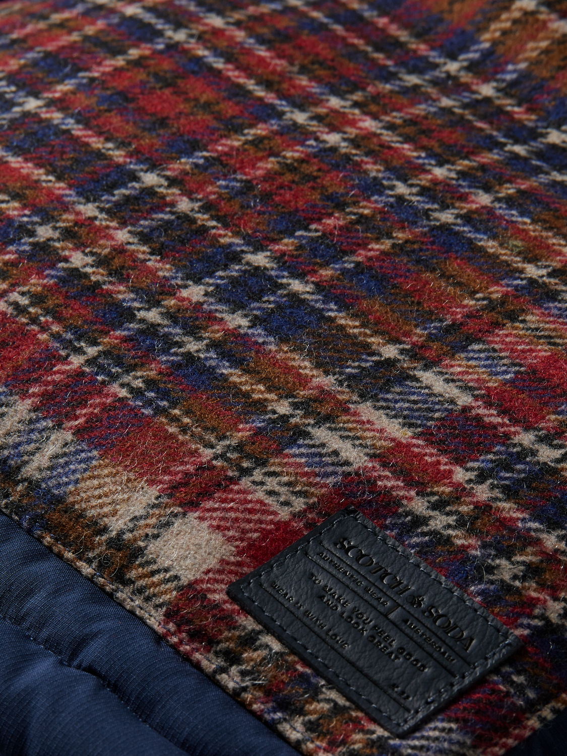 Water-Repellent Check-Panelled Puffer Jacket | Scotch And Soda Outlet