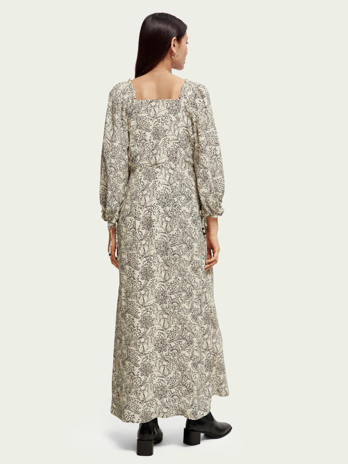 3/4-Length Sleeve Maxi-Dress | scotch & soda outlet