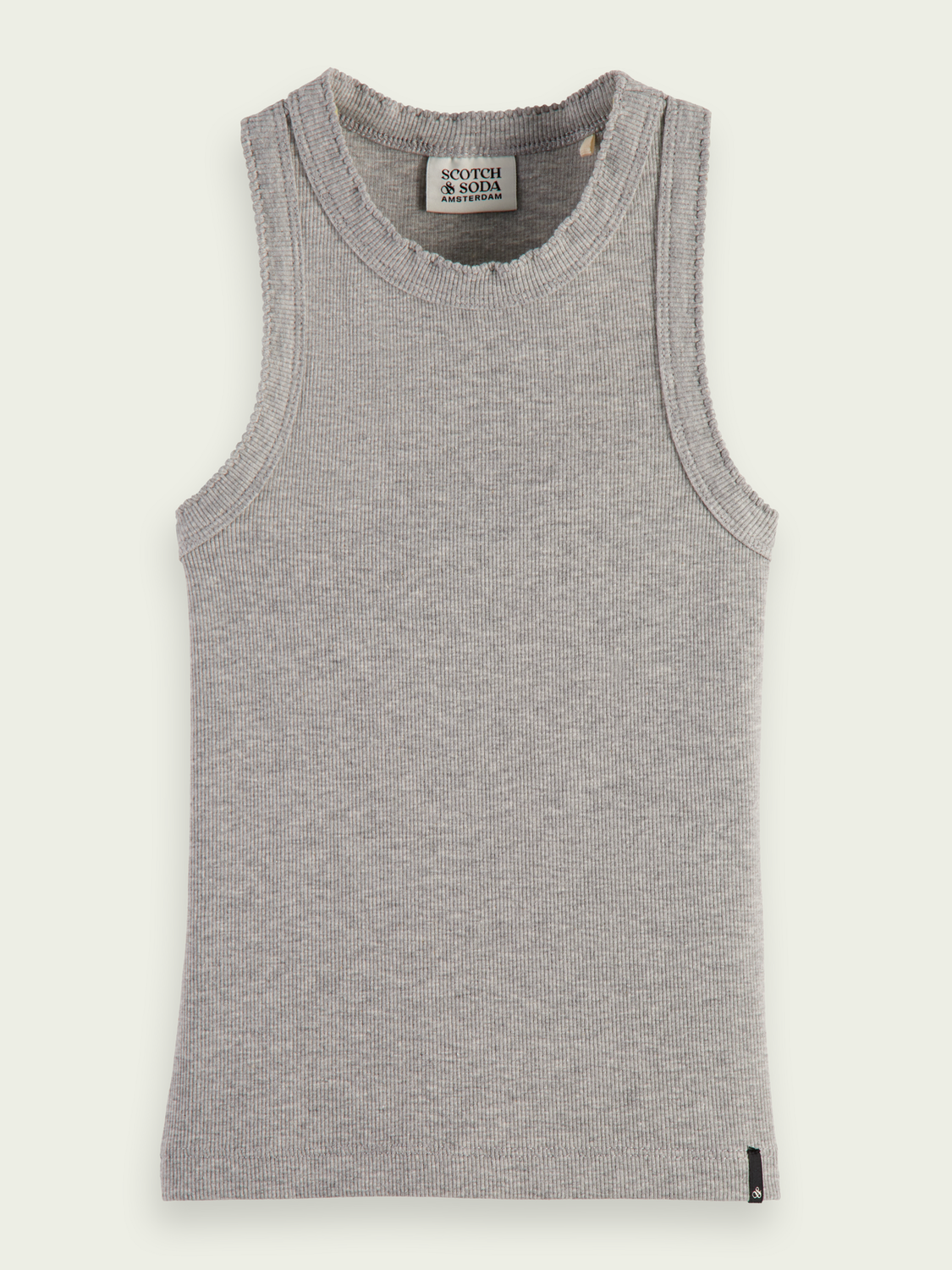 Fitted Rib Racer-Back Tank Top