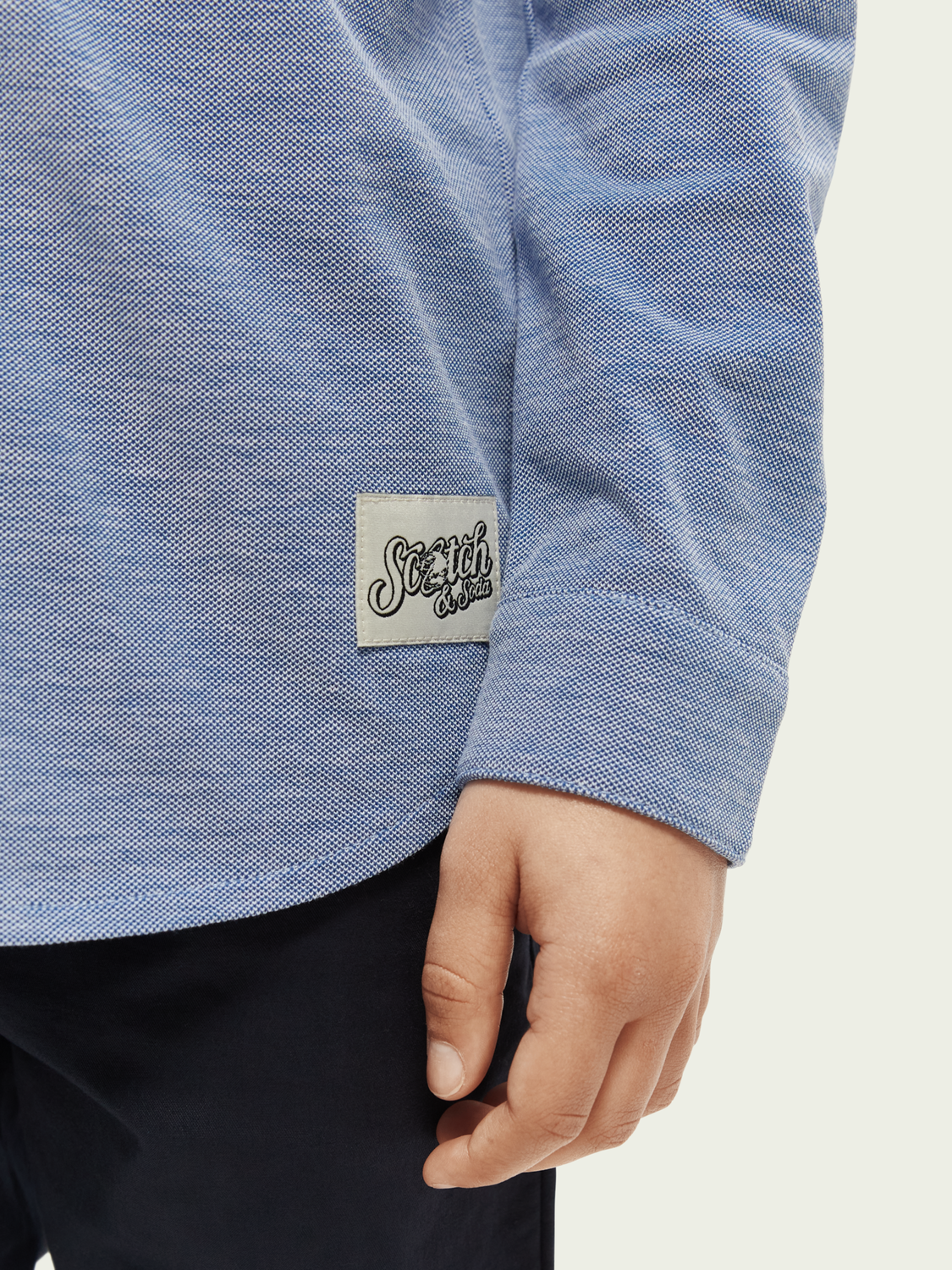 Regular-Fit Long-Sleeve Pique Shirt