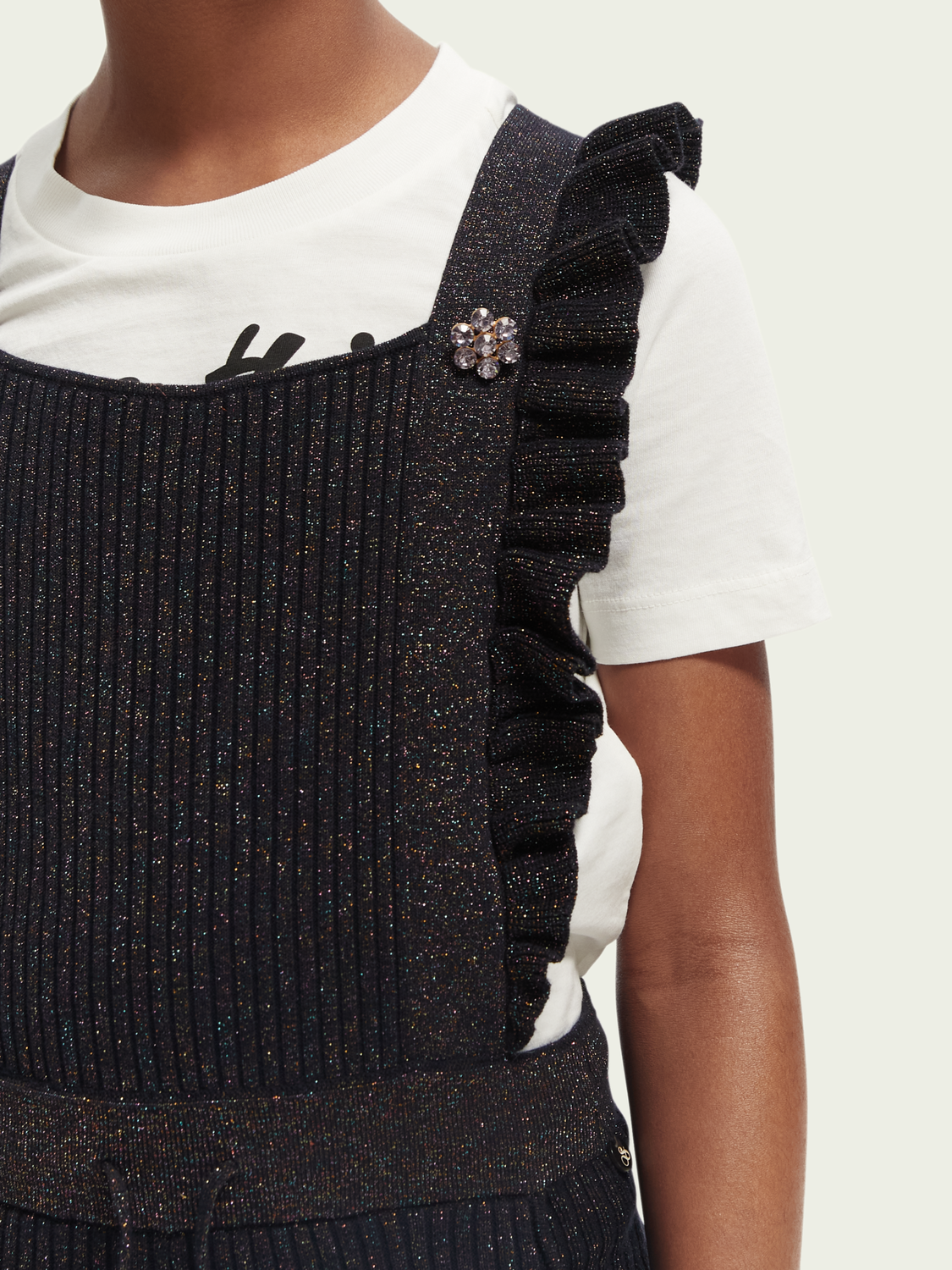 Scotch Soda Outlet | Ruffled Knit Dungarees