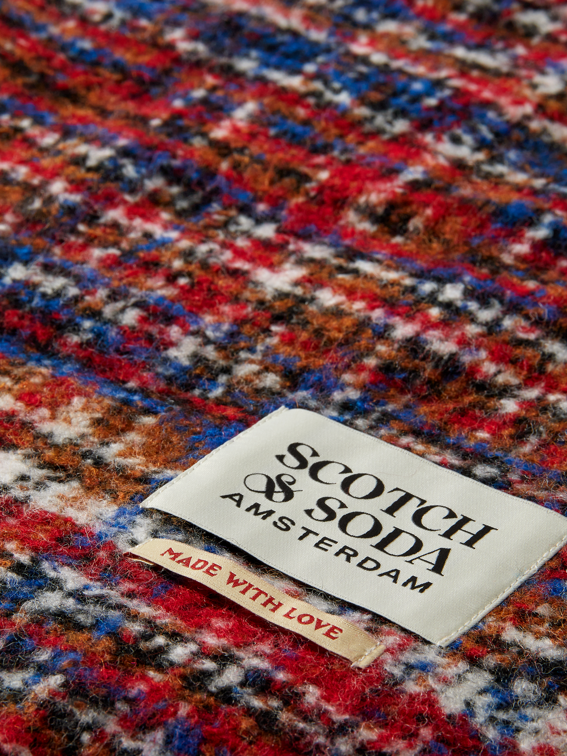 Wool - Blend Brushed Scarf | Scotch And Soda Outlet