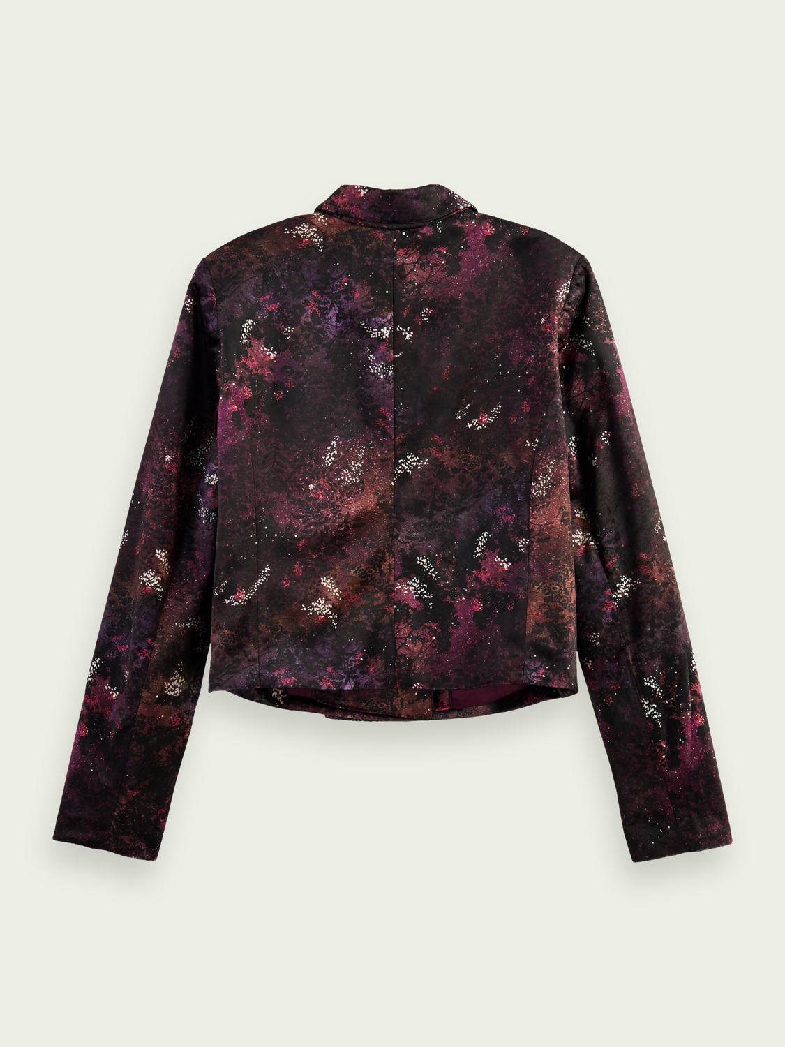 Printed Cropped Velvet Blazer | scotch & soda outlet
